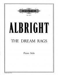Albright Dream Rags Sheet Music Songbook