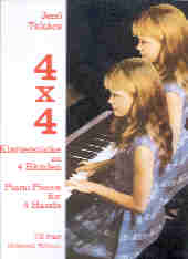 Takacs 4x4 Piano Pieces For Four Hands Duets Sheet Music Songbook