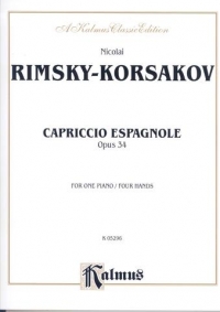 Rimsky-korsakov Capriccio Espagnole Piano Duet Sheet Music Songbook