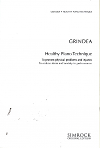 Healthy Piano Technique Grindea Sheet Music Songbook