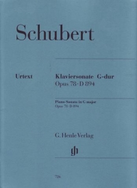 Schubert Sonata G Op78 D894 Piano Sheet Music Songbook
