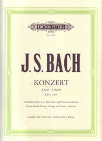 Bach Concerto No 4 Amaj Bwv1055 2pf Sheet Music Songbook
