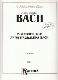 Bach Anna Magdalena Bach Notebook Piano Sheet Music Songbook