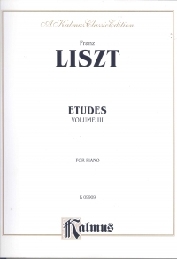 Liszt Etudes Vol 3 Piano Sheet Music Songbook