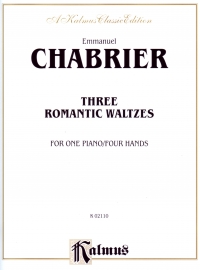 Chabrier Romantic Waltzes (3) Piano Duet Sheet Music Songbook