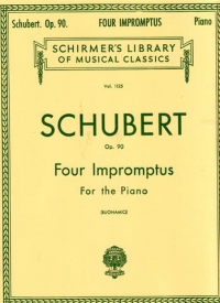 Schubert Impromptus (4) Op90 Piano Sheet Music Songbook
