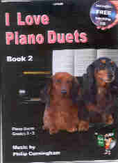 I Love Piano Duets Book 2 Cunningham Bk & Cd Sheet Music Songbook