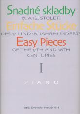 Easy Pieces Of The 17th & 18th Centuries 1 Piano Sheet Music Songbook