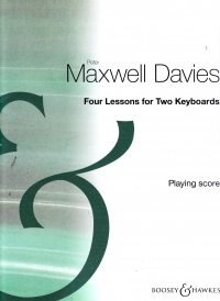 Maxwell Davies 4 Lessons For Two Keyboards 2p4h Sheet Music Songbook