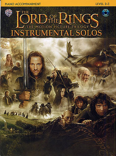 Lord Of The Rings Trilogy Solos Piano Acc Book/cd Sheet Music Songbook