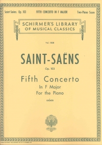 Saint-saens Concerto No 5 F 2pf /4hnd Sheet Music Songbook