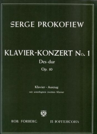 Prokofiev Piano Concerto No 1 Db Op10 2 Pianos Sheet Music Songbook
