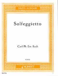 Bach Cpe Solfeggietto Cmin (wq117/2) Pf Sheet Music Songbook