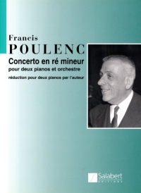 Poulenc Concerto Dmin (2 Pf/orch) 2 Pf Sheet Music Songbook
