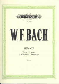 Bach W F Sonata F Orig (brahms/martienssen) 2pfs Sheet Music Songbook