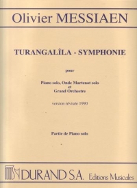 Messiaen Turangalila Piano Part Sheet Music Songbook