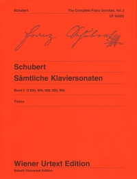Schubert Sonatas Complete Vol 3 Tirimo Piano Sheet Music Songbook