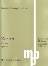 Rimsky-korsakov Concerto Op30 2 Pianos 4 Hands Sheet Music Songbook