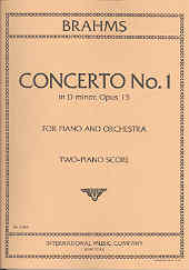 Brahms Concerto No 1 Dmin Op15 2p4h Sheet Music Songbook