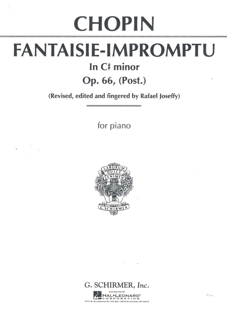 Chopin Fantasie Impromptu C#min Op66 Piano Sheet Music Songbook
