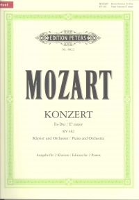 Mozart Concerto No 22 Eb K482 (urtext) 2 Pf/4hands Sheet Music Songbook