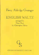 Grainger English Waltz Piano Duet Sheet Music Songbook