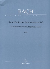 Bach Anna Magdalena Notebook Of (1725) Paperback Sheet Music Songbook