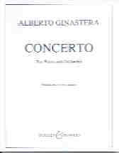 Ginastera Piano Concerto No 1 Op28 2pf/4hands Sheet Music Songbook