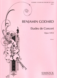 Godard Etudes De Concert Op149/4 Piano Sheet Music Songbook