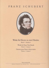 Schubert Sonatas Vol 1 Piano Sheet Music Songbook