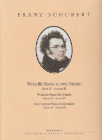 Schubert Sonatas Vol 3 Piano Sheet Music Songbook