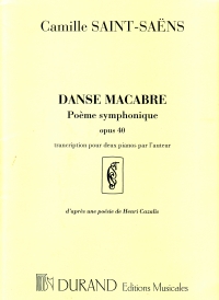 Saint-saens Danse Macabre 2pf/4hands Sheet Music Songbook