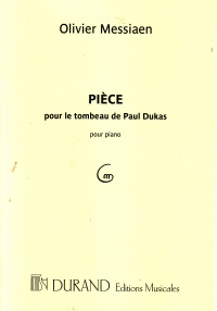 Messiaen Piece Du Tombeau De Paul Dukas Piano Sheet Music Songbook