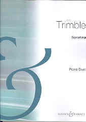 Trimble Sonatina 2 Pianos 4 Hands Sheet Music Songbook