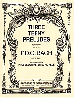 Bach Pdq 3 Teeny Preluders Piano Sheet Music Songbook