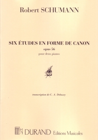 Schumann 6 Etudes En Forme De Canon Op56 Duets Sheet Music Songbook
