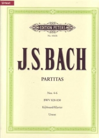 Bach Klavierubung Part 1: Partitas No 4-6 Piano Sheet Music Songbook