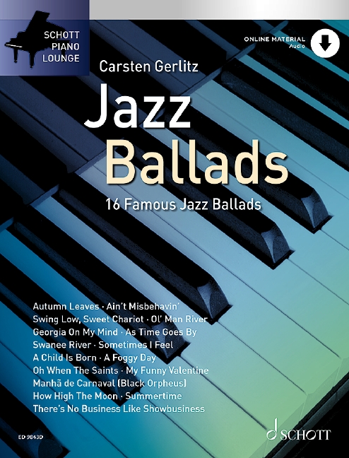 Jazz Ballads Schott Piano Lounge Book + Online Sheet Music Songbook