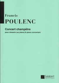 Poulenc Concert Champetre 2 Piano Reduction Sheet Music Songbook
