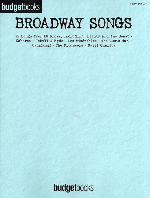 Budget Books Broadway Songs Easy Piano Sheet Music Songbook