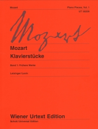 Mozart Piano Pieces Vol 1 Earlier Works Sheet Music Songbook