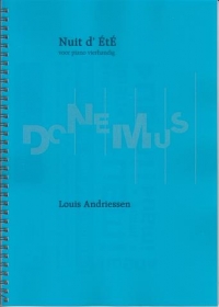 Andriessen Nuit Dete Piano 4 Hands Sheet Music Songbook