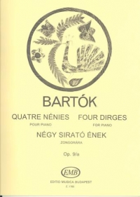 Bartok 4 Dirges Op9a Piano Sheet Music Songbook
