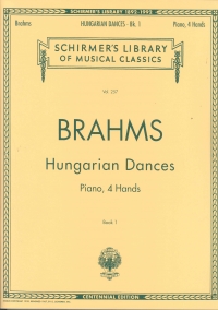 Brahms Hungarian Dances Book 1 (4 Hands) Sheet Music Songbook
