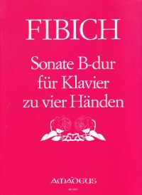 Fibich Sonata Bb Op28 Piano Duet Sheet Music Songbook