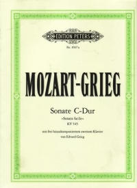 Mozart Sonata C Sonata Facile K545 Arr Grieg Sheet Music Songbook