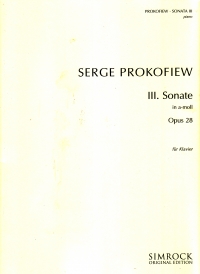 Prokofiev Sonata No 3 Amin Op28 Piano Sheet Music Songbook