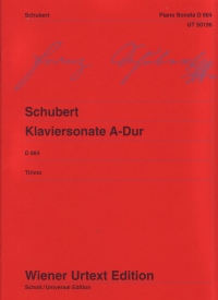 Schubert Sonata Amajor D664 Tirimo Piano Sheet Music Songbook