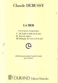 Debussy La Mer Piano Duet Sheet Music Songbook