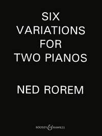 Rorem 6 Variations For 2 Pianos Sheet Music Songbook